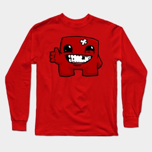 Injured Super Meat Boy Long Sleeve T-Shirt